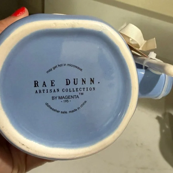 Rae Dunn Blue and White MOTHER GOOSE Mug with Spoon - Picture 8 of 8